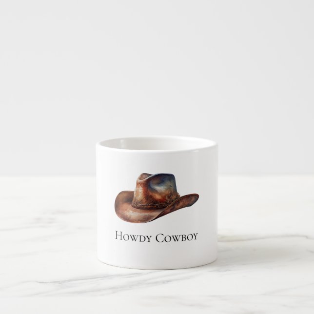 Tasse Expresso Howdy Cowboy Casquette (Devant)