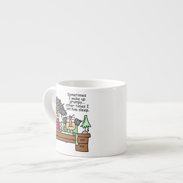 Tasse Expresso Humoristique, laissez grumeux dormir (Devant gauche)