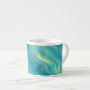 Tasse Expresso Hydrangea bleu texture ondulée