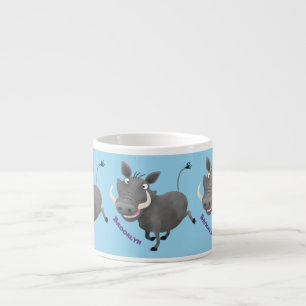 Tasse Expresso Illustration amusante d'un cochon de phacochère af
