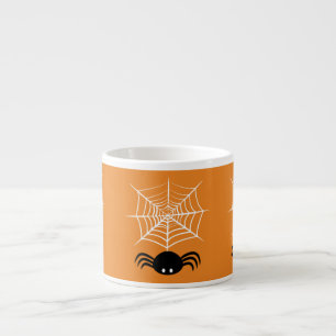 Tasse Expresso Illustration d'araignée effrayante pour Halloween