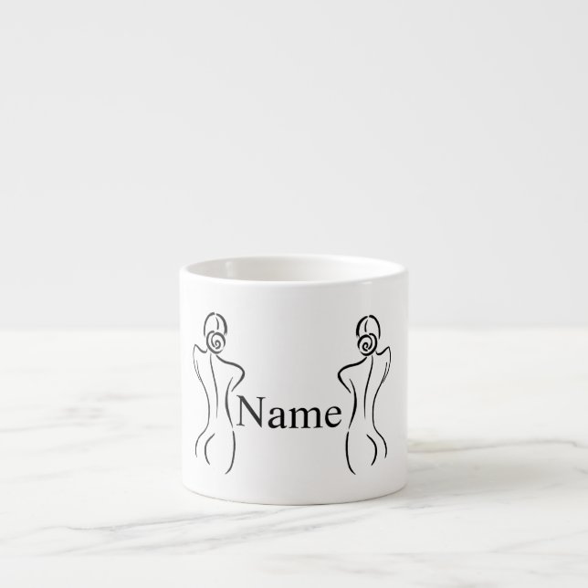 Tasse Expresso Illustration d'art féminin Thunder_Cove (Devant)