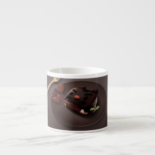 Tasse Expresso Illustration de Brownie au chocolat