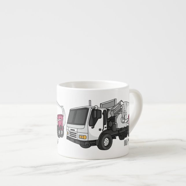 Tasse Expresso Illustration de camion à ordures (Devant droit)