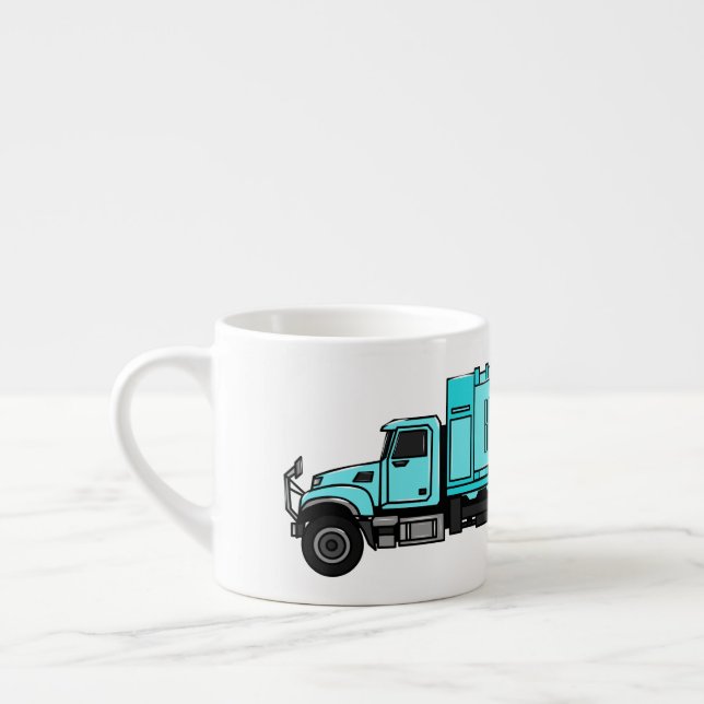 Tasse Expresso Illustration de camion à ordures (Gauche)