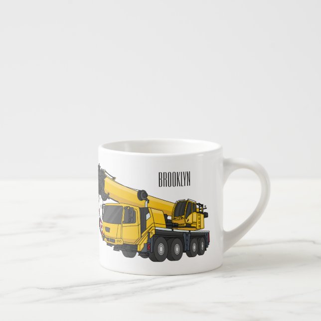 Tasse Expresso Illustration de camion de grue (Droite)