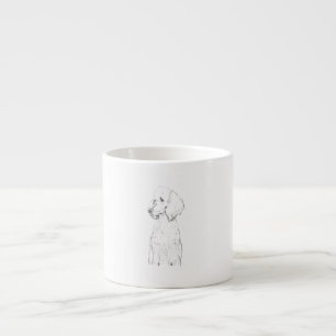 Tasse Expresso Illustration de Chien Caniche Standard