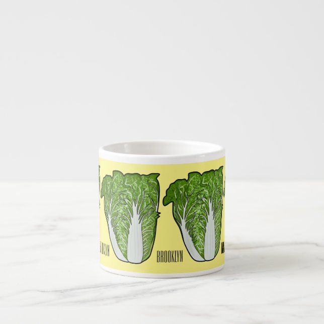 Tasse Expresso Illustration de chou chinois (Devant)