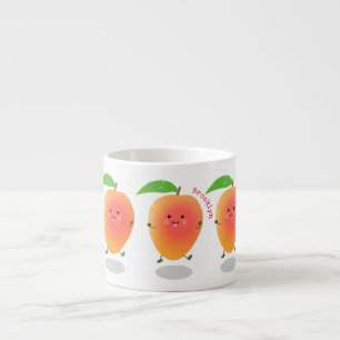 Tasse Expresso Illustration de dessin animé de mangue heureuse mi