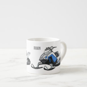 Tasse Expresso Illustration de dessin animé de motoneige