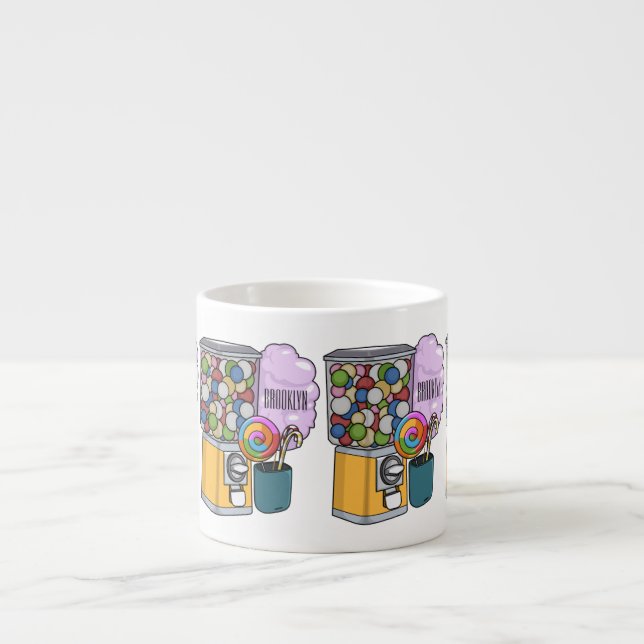 Tasse Expresso Illustration de dessin de bonbon (Devant)