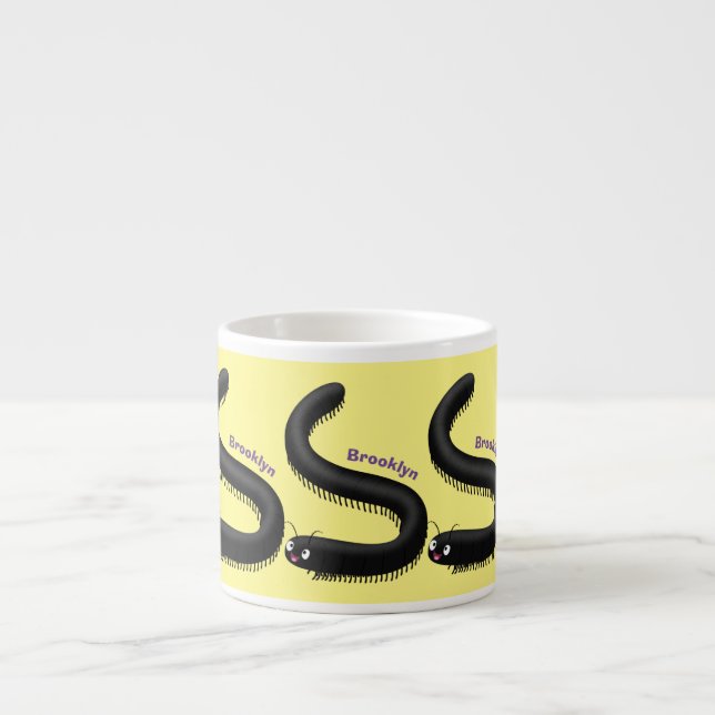 Tasse Expresso Illustration de dessin mignon millipede (Devant)