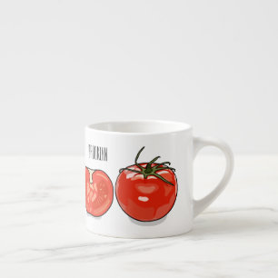 Tasse Expresso Illustration de dessin sur la tomate