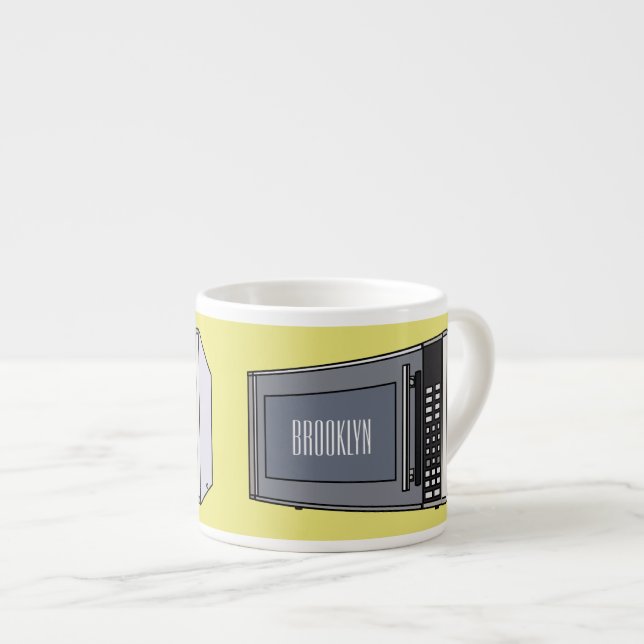 Tasse Expresso Illustration de dessin sur micro-ondes (Devant droit)