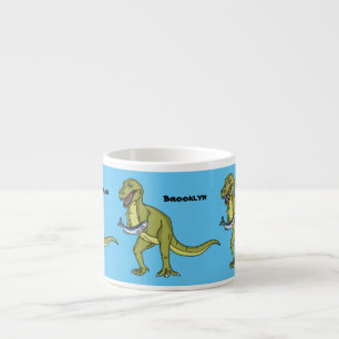 Tasse Expresso Illustration de dinosaure T rex drôle