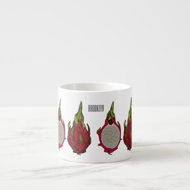 Tasse Expresso Illustration de dragon fruit (Devant)