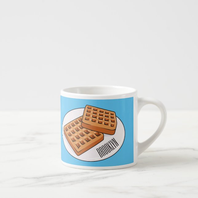 Tasse Expresso Illustration de gaufre (Droite)