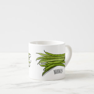 Tasse Expresso Illustration de haricots verts