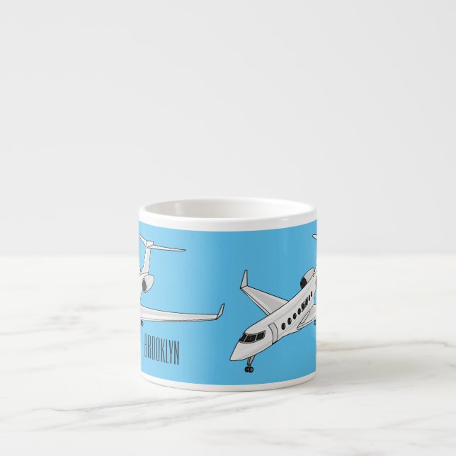 Tasse Expresso Illustration de jet privé (Devant)