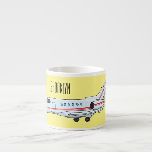 Tasse Expresso Illustration de jet privé (Devant)