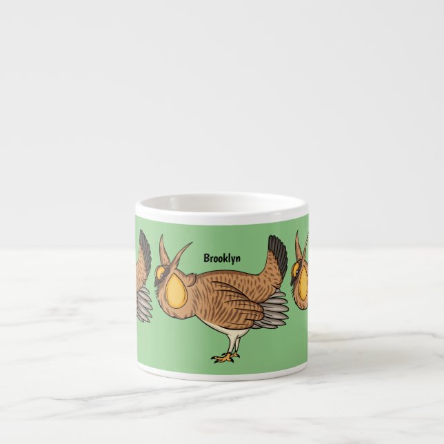 Tasse Expresso Illustration de la bande dessinée de poulet de pra (Devant)