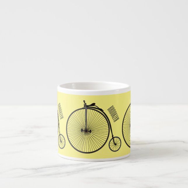 Tasse Expresso Illustration de la bande dessinée de vélo à grande (Devant)