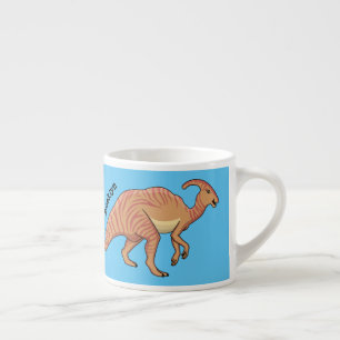 Tasse Expresso Illustration de la caricature de dinosaure du para