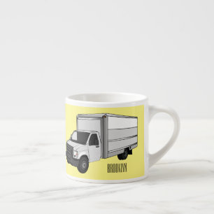 Tasse Expresso Illustration de la caricature du camion-boîte