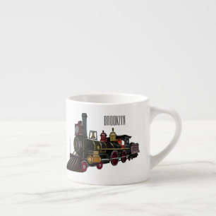 Tasse Expresso Illustration de la locomotive à vapeur