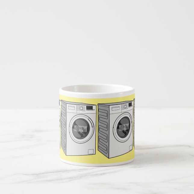 Tasse Expresso Illustration de la machine à laver (Devant)