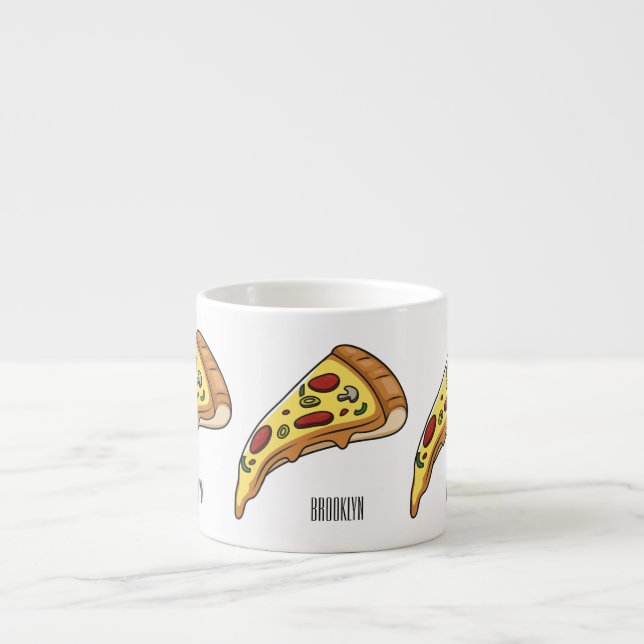 Tasse Expresso Illustration de la pizza (Devant)
