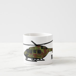 Tasse Expresso Illustration de l'hélicoptère de l'armée