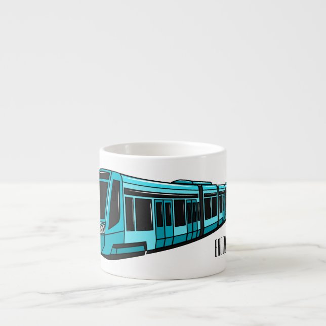 Tasse Expresso Illustration de locomotive électrique (Devant)