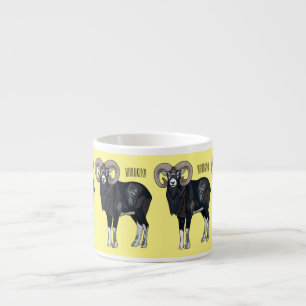 Tasse Expresso Illustration de mouflon, mouton