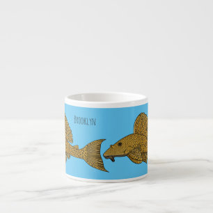 Tasse Expresso Illustration de poisson Pleco