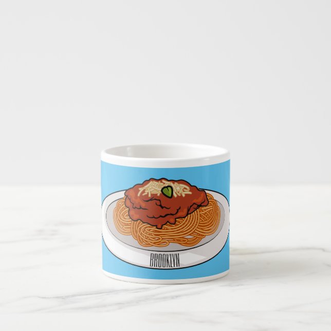 Tasse Expresso Illustration de Spaghetti (Devant)