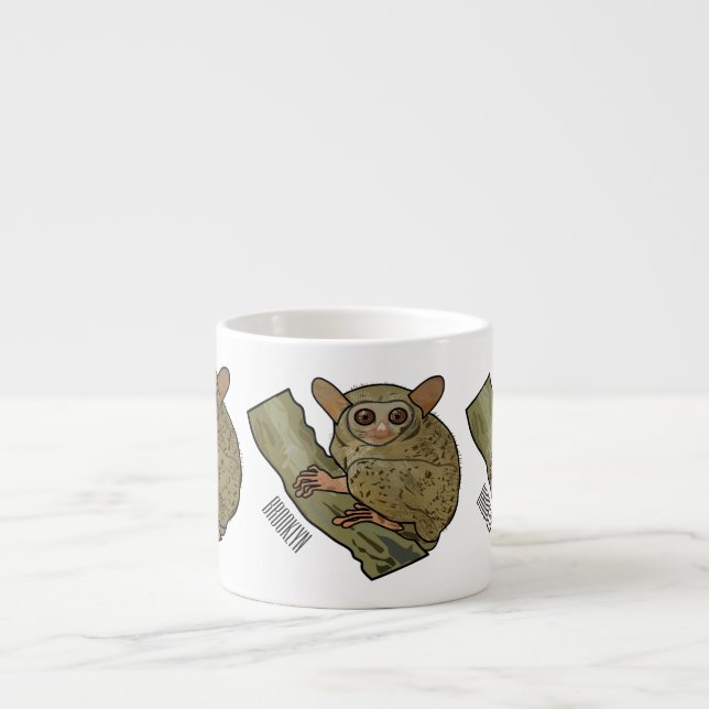 Tasse Expresso Illustration de Tarsier (Devant)
