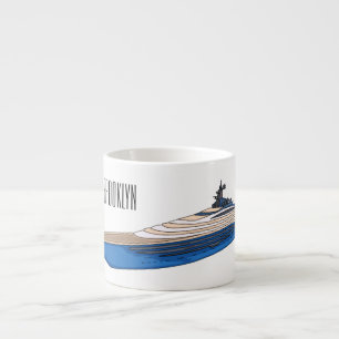 Tasse Expresso Illustration de yacht