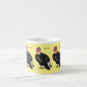 Tasse Expresso Illustration d'oiseau condor de Californie