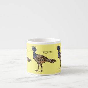 Tasse Expresso Illustration d'oiseau de curassow