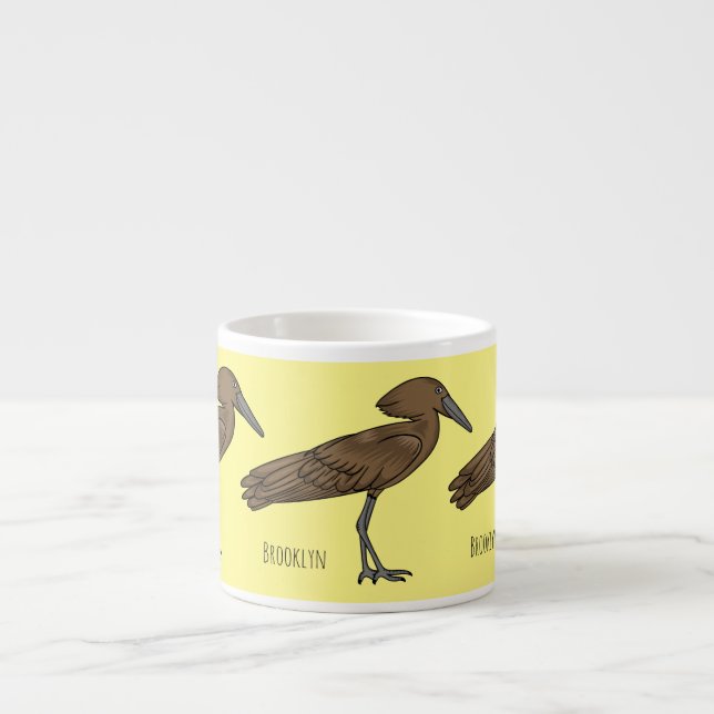 Tasse Expresso Illustration d'oiseau Hamerkop (Devant)