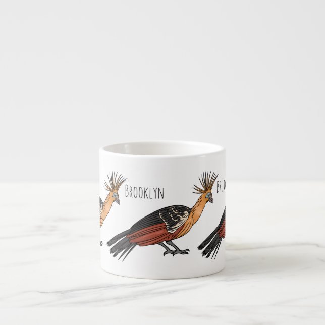 Tasse Expresso Illustration d'oiseau Hoatzin (Devant)
