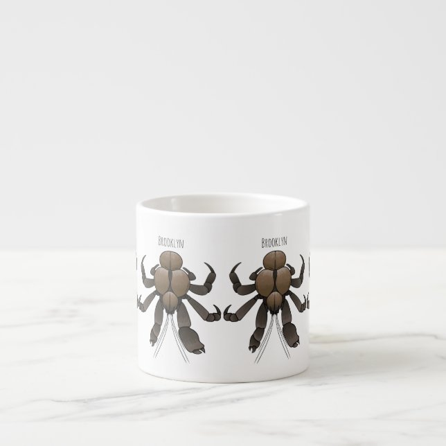 Tasse Expresso Illustration du crabe de coco (Devant)