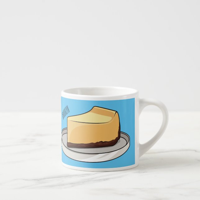 Tasse Expresso Illustration du dessin animé Cheesecake (Droite)