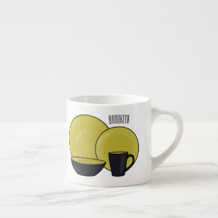 Tasse Expresso Illustration du jeu de produits de table