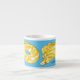 Tasse Expresso Illustration du serpent python birman