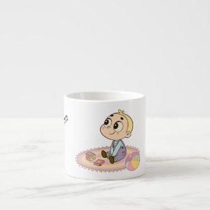 Tasse Expresso Illustration d'un garçon émerveillé
