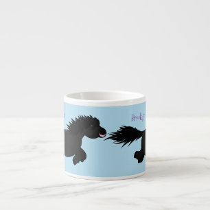 Tasse Expresso Illustration d'un poney de Shetland mignon