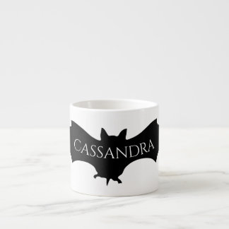 Tasse Expresso Illustration gothique de chauve-souris vintage