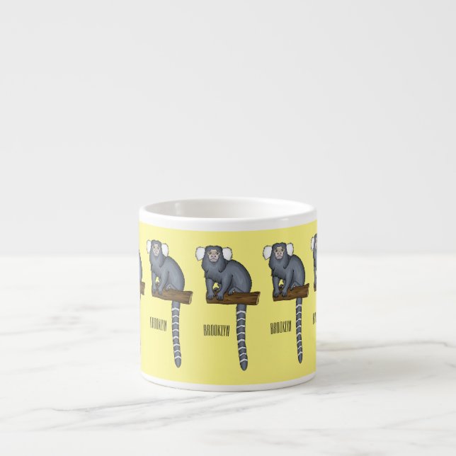 Tasse Expresso Illustration marmoset commune (Devant)